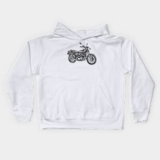 Z1 900 Motorcycle Sketch Art Kids Hoodie